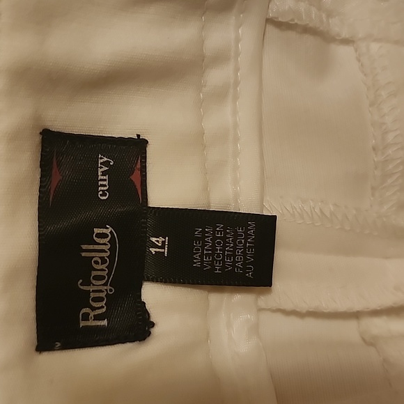 White Rafaella Pants Curvy Slacks Women's Size 14 - Picture 3 of 4